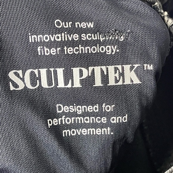 Athleta Carbon Black Sculptek Jeans Skinny Metallic Denim Sz 6 Stretch Fitted - Picture 11 of 13